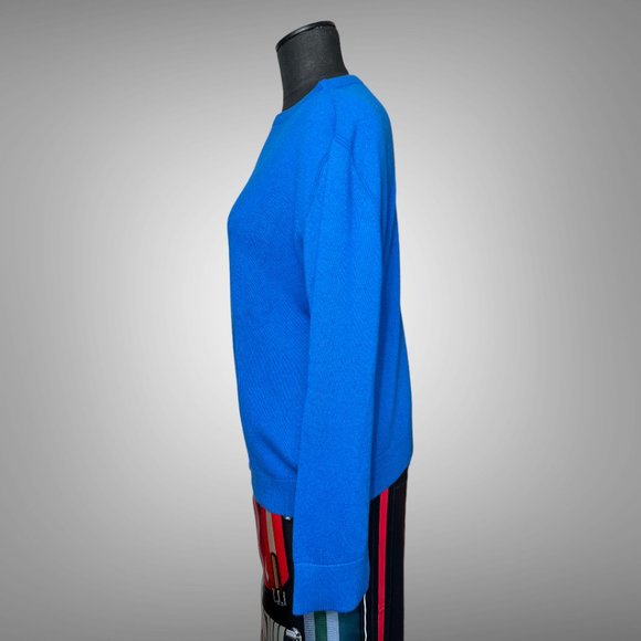 Hermes NWT 64% Cashmere 36% Cotton Womens Pullover Sweater EU Size 44 BLEU SMAL - Picture 3 of 11